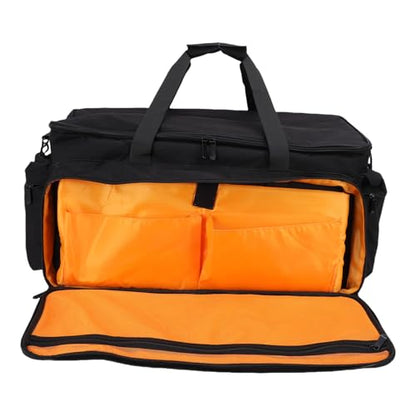 Bewinner Large Capacity DJ Bag with 6 Detachable Dividers, EVA DJ Cable Bag Scratch Proof Organizer for Mixer, Turntable, Microphone, Laptop, Headphone - Heavy Duty Gig with