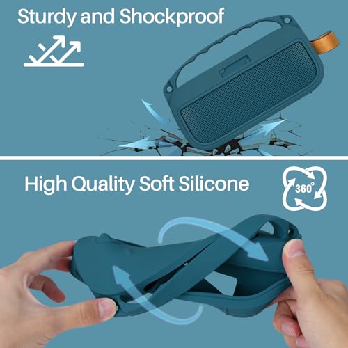 Lebakort 2nd Gen Silicone Cover Compatible with Bose SoundLink Flex 2nd Gen/Bose SoundLink Flex Portable Speaker (Twilight Blue Cover) - color: Twilight Blue Cover