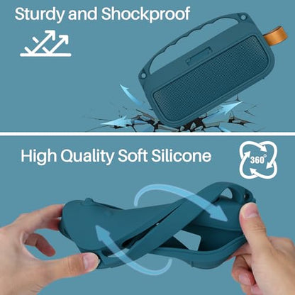 Lebakort 2nd Gen Silicone Cover Compatible with Bose SoundLink Flex 2nd Gen/Bose SoundLink Flex Portable Speaker (Twilight Blue Cover) - color: Twilight Blue Cover