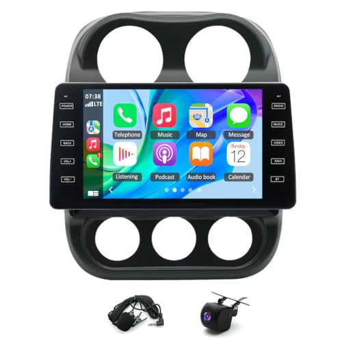 9'' Car Stereo for Jeep Compass Patriot 2010-2016 with Wireless Carplay Android Auto, Android 13 Touch Screen Car Radio Receiver with GPS WiFi BT EQ DSP FM SWC Mic Backup Camera 2+32GB - style: 9 INCH