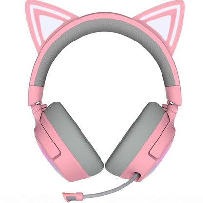 Razer Kraken Kitty V3 Pro Wireless RGB Gaming Headset, Pink - color: Quartz Pink