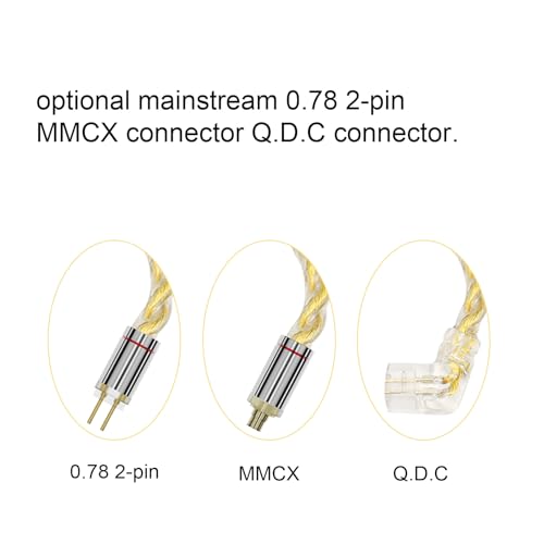 ARTTI A3 Pure Earphone Cable 2.5/3.5/4.4mm 3in1 Plug 4 Cores 288 Strands Silver-Plated 7N OCC Copper 2pin/MMCX/QDC Detachable Earbuds Cable, IEM Replacement Upgrade Cable (MMCX Straight) - size: MMCX STRAIGHT