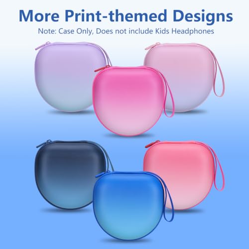 Kids Headphone Case for Candy Bila/Acer Gradient Blue(Case Only) | for iClever BTH12 HS19 BTH20 BT22 BTH26/JoySpark/MIDOLA/ADOOPE/Voopwink /EarFun/JLab/eKids Spiderman/IMYB Kids Headphones - color: Gradient Blue