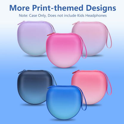 Kids Headphone Case for Candy Bila/Acer Gradient Blue(Case Only) | for iClever BTH12 HS19 BTH20 BT22 BTH26/JoySpark/MIDOLA/ADOOPE/Voopwink /EarFun/JLab/eKids Spiderman/IMYB Kids Headphones - color: Gradient Blue