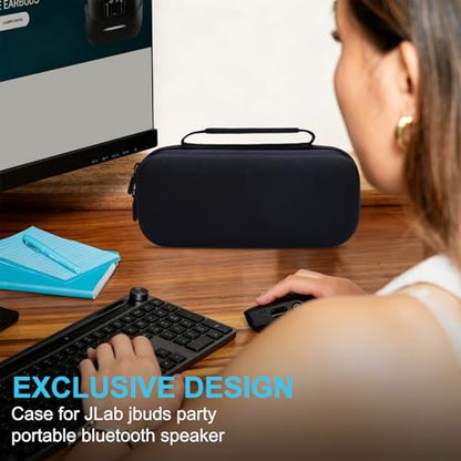 L LTGEM Speaker Case Compatible with JLab JBuds Party Portable Bluetooth Speaker, Office Travel Carrying Storage Bag - Pink(Case Only) - color: Pink