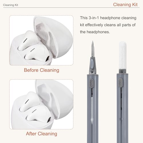 4PCS Earphone Cleaner Kit - Ultra Portable Multi-Function Cleaner Kit Soft Brush for Bluetooth Earphones Case Cleaning Tools, Purple - color: Purple