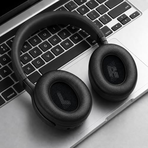 Replacement Ear Pads for JBL E65BTNC/Live 650BTNC/Live 770NC/Live 660NC/Duet NC Headphone, Extra Thick Cushions, Ear Cups Cover, Soft Leather＆Memory Foam Headset Earpads (Gray) - color: Gray