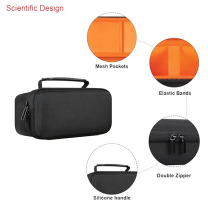 GPS Speaker Hard Carrying Case for Bushnell Golf Wingman View Golf Speaker | Bushnell Wingman GPS Golf Speaker Travel Protective Bag Storage Holder, Extra Mesh Pocket Fits Charging Cable Remote, Black - color: Black