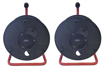Audio2000'S ADC271C2 Two-Pack (2 Pieces) Deluxe Portable Cable Reels/Cord Reels, Total Capacity: up to 1440 feet of 6mm Cable/Cord (Capacity of Each Cable Reel: up to 720 feet of 6mm Cable/Cord)