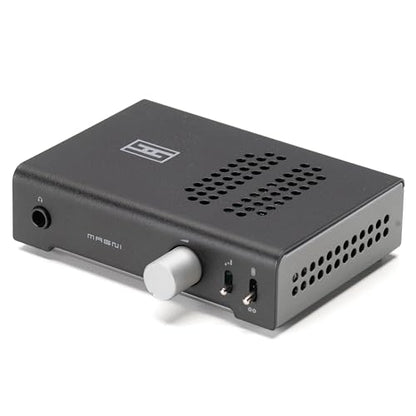 Schiit Magni Unity Fully Discrete Headphone Amp and Preamp - Black | Fully discrete, current-feedback headphone amp/preamp. Modular design, upgradeable DAC card slot. Made in USA. - color: Black, style: No DAC