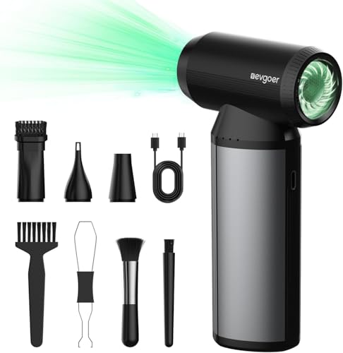 EG evoger 전기 에어 더스터, 180000RPM 슈퍼 파워 휴대용 무선 에어 더스터 6000mAh 3기어 조절 가능한 먼지 송풍기, 컴퓨터, 키보드, 실외, 집, 자동차용 - size: 6000mAh