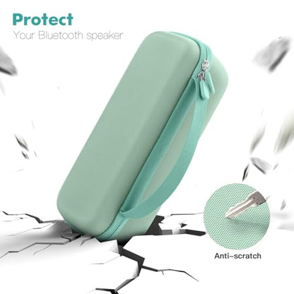 Carrying Case for Turtlebox Ranger Bluetooth Speaker, Mint Green | Shockproof & Dustproof Hard Travel Case with Carabiner Hook & Handle, Protective Storage Bag for Beach Camping Road Trip - color: Mint Green Case