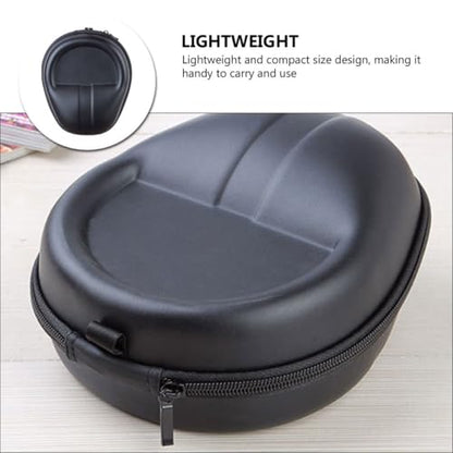 Alipis Protective Headset Storage Bag with Eva Hard Shell Large Over-Ear Headphone Carrying Case for Travel and Daily Use, Black