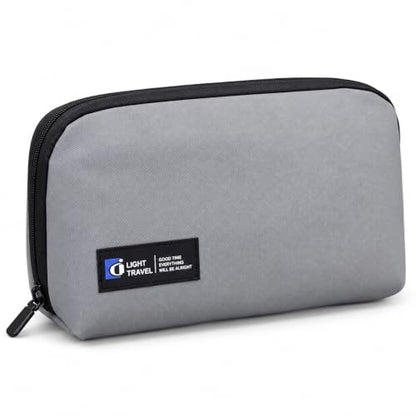 Electronics Organizer Tech Pouch for Cables and Chargers, Gray - color: Grey