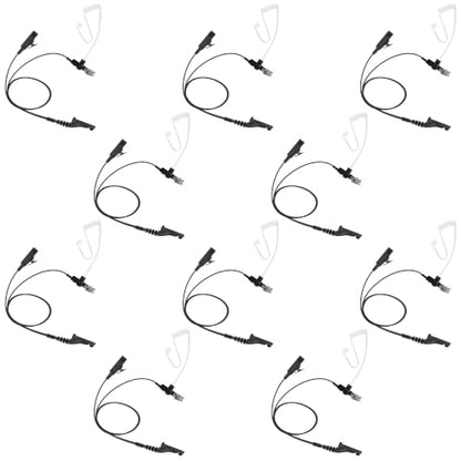 10 Pack BCT22-M9 2-Wire Surveillance Acoustic Tube Earpiece with PTT Mic Compatible with Motorola APX 8000 APX 7000 4000 XPR 7580e 7380e XPR 7550 7350e 7350 APX6000 APX7000 APX8000 XPR7550 - size: 10 Pieces