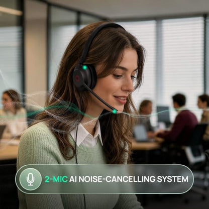 Yealink UH35 2nd Gen Wired Headset, USB-C/A,AI Noise Canceling Mic,HD Audio | Teams/Zoom Certified, Dual-ear Headphones with 2-Microphones, Play & Plug for Computer/Phone, WFH, Call Center,35mm Speakers - color: UH35 2nd USB-C/A, size: Dual-Ear (UC)