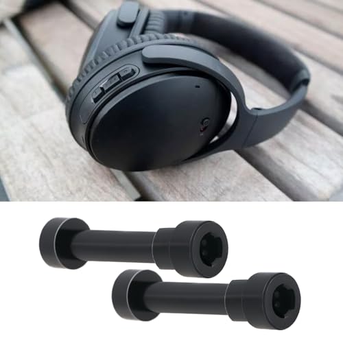 Create idea 2 Pcs Metal Hinge Swivel Screw Compatible with B-ose QuietComfort QC35 Headphone Repair Parts for Ear Cup Rotation Mechanism,Black