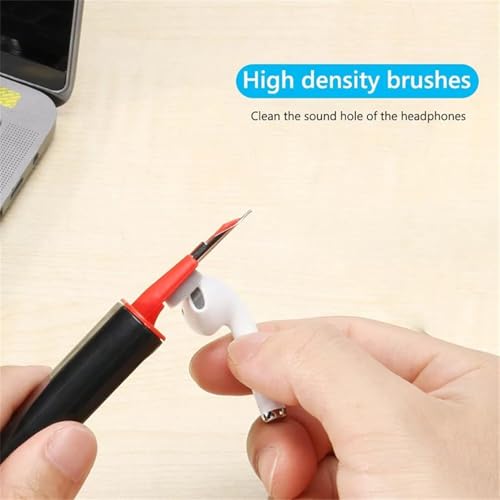 Cleaner Kit for Airpods Pro Series - Multi-Function Cleaning Pen Tool for Earbuds 3 2 1 Headphone iPhone Camera Electronic Devices, with Soft Brush Flocking Sponge, White