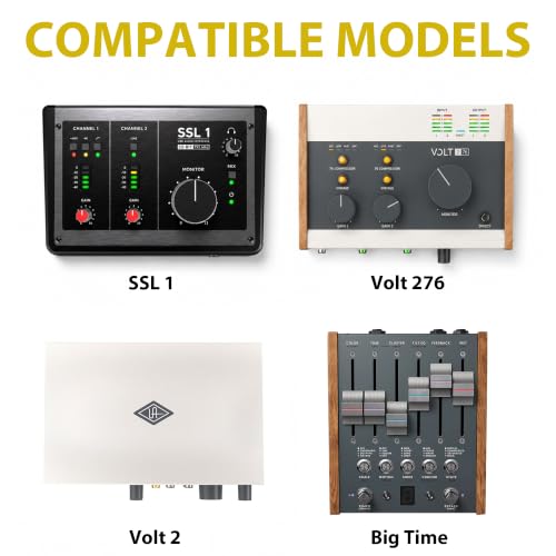 Musiin Audio Interface Compatible with SSL1,UA Volt 276(Gold Tone Edition) | Custom Shape Fit Refined Gold Style Soft Cushioning Material Organized Layout Ready For Travel
