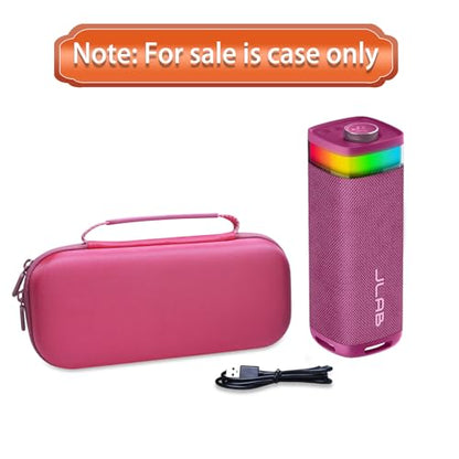 L LTGEM Speaker Case Compatible with JLab JBuds Party Portable Bluetooth Speaker, Office Travel Carrying Storage Bag - Pink(Case Only) - color: Pink