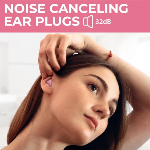 Peace&Quiet | PQ Silicone Ear Plugs for Sleeping - 15 Wax Earplugs for Sleep and Swimming, Soft Ear Covers for Sleeping, Wax Ear Plugs Noise Cancelling 32Db, Pink - color: Pink