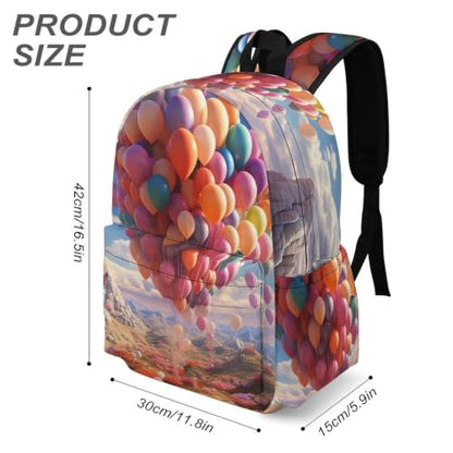 Travel Backpack for Women Men Carry On Backpack Coffee Collection Laptop Bag Lightweight Casual Daypack - color: Colorful Balloons