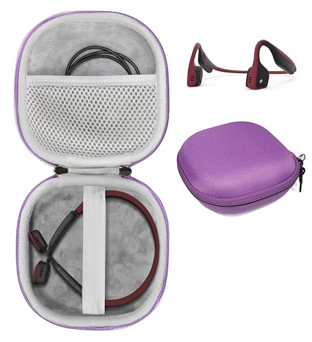 Bone Conduction Headphone Case for Aftershokz Aeropex Trekz, Trekz Mini, Trekz Air, Bluez 2, 2S, KSCAT, Sades, DIGICare, allmity, Shokz openrun, openrun pro/Mini, openmove - color: Purple