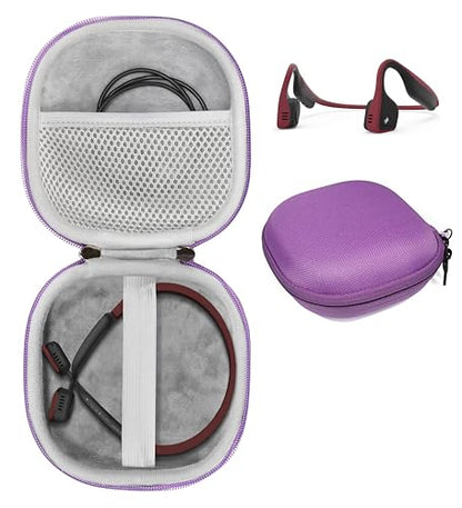 Bone Conduction Headphone Case for Aftershokz Aeropex Trekz, Trekz Mini, Trekz Air, Bluez 2, 2S, KSCAT, Sades, DIGICare, allmity, Shokz openrun, openrun pro/Mini, openmove - color: Purple