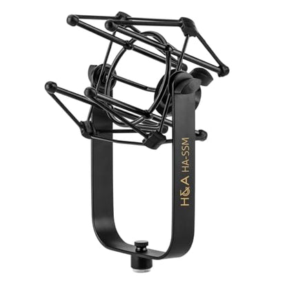 H&A Microphone Suspension Shockmount (Black Matte) for Electro-Voice RE20 / RE27N/D / RE320 Microphones