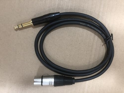 XLR Female to 1/4 Inch (6.35mm) TRS Jack Lead Balanced Signal Interconnect Cable,XLR to Quarter inch Patch Cable for Speaker (6.6, feet)