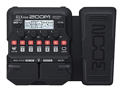 Zoom G1X Four Guitar Multi-Effects Processor with Expression Pedal | 70+ Effects, Amp Modeling, Looper, 68 Rhythm Patterns, Tuner, Battery Powered - size: Processor Pedal, style: G1X FOUR