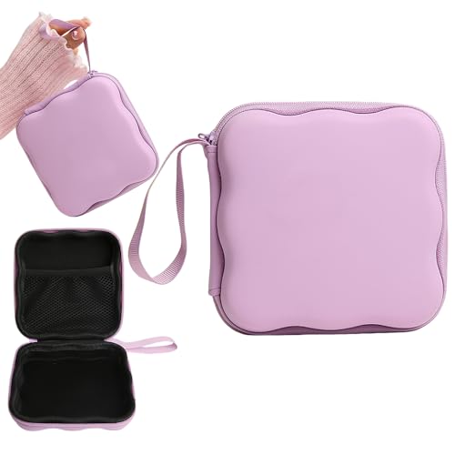 Charger Cover Storage Bag, Waves Design Charger Protector Travel Storage Case, Earphone Wire Saver Cable Cord Organizer Wireless Earphone Storage Box, Purple - color: Purple