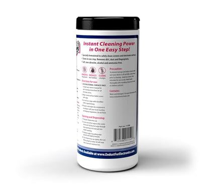 Endust For Electronics; Cleaning Wipes for Screens & Electronics Surfaces; Pre-Moistened, Alcohol & Ammonia Free, 140 Count (Pack of 2) - size: 70 Count (Pack of 2)