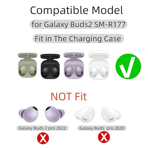 Galaxy Buds 2 Ear Tips Ultra Comfort Noise Cancelling Replacement - color: Black