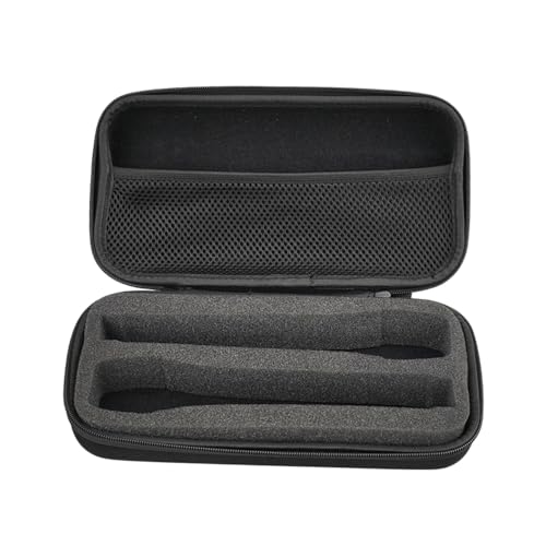 Microphone Storage Bag EVA Protective Case, Wireless Microphone Storage Box, Dual Mic Bag Hard Carrying Case for Outdoor Travel Use