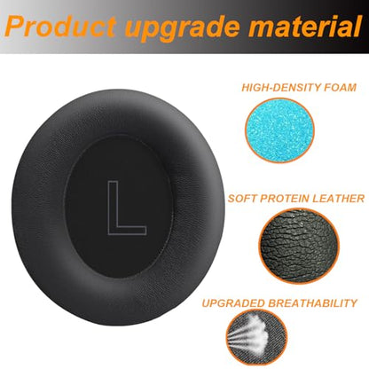 Replacement Ear Pads for Anker Soundcore Life Q30 / Q35 Bluetooth Headphone, Headphones Ear Cushions Covers for Anker Soundcore Life Q30BT / Q35BT Headset Accessories Ear Cups Repair Part-Black