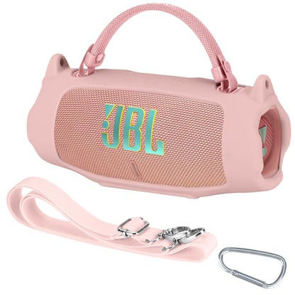 Silicone Cover Compatible with JBL Charge 6 Waterproof Speaker | Flexible Silicone Cover,Smooth Touch, Simple Removal,Portable Fit,Pink Case - color: Pink, size: Silicone Cover