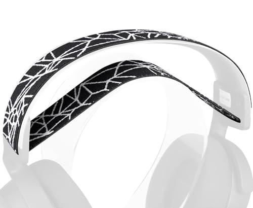 SOULWIT Headband Cover for SteelSeries Arctis 7/7+/7X/7X+/7P/7P+/9/9X/Pro/Prime Gaming Headsets, Replacement Headstrap Pad Repair Part - White Line - color: White Line