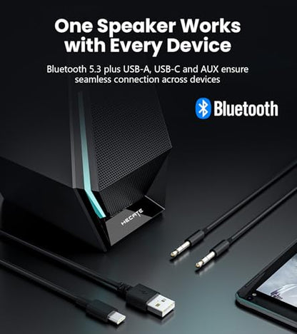 Edifier G1500 MAX 2.1 RGB Light Gaming Speakers with 4" Wood Subwoofer | 60W Peak Power, 4" Subwoofer & 2.5" Satellite Speakers, Bluetooth 5.3 & Multi-Wired Connections, 3 Sound Modes