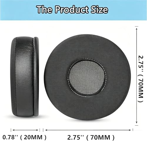 Ice Silk Earpads for Poly Voyager 4310 UC/4320 UC/Focus UC/Voyager Focus 2 | Cooling Gel Ear Pads Cushions Replacement Soft Memory Noise Isolation Foam, Black (70MM)