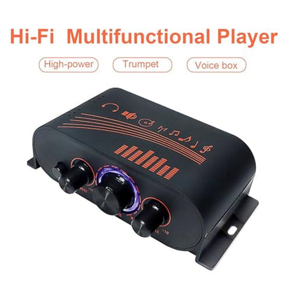 Mini HiFi Power Amp, Clear Sound Stereo 40W x 2 Channel for Home Car Speakers TV, Mobile Phones