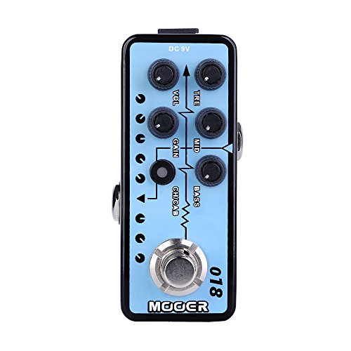 MOOER Micro Preamp 018 Custom 100 Digital Guitar Amp Modelling Pedal - color: 018 Custom 100