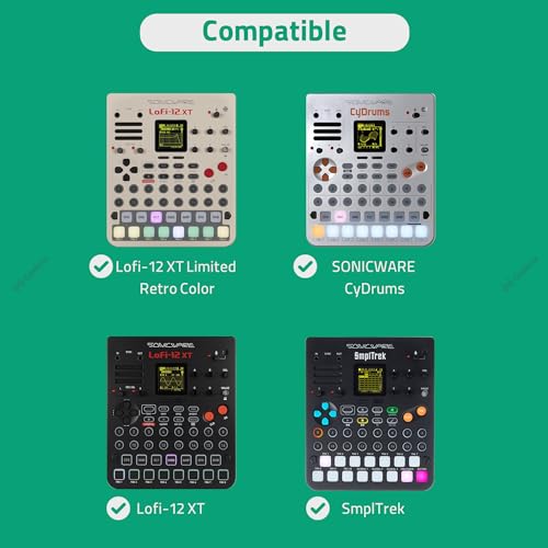 GEEKRIA Audio Interface Carrying Case, Compatible with SONICWARE Lofi-12 XT/Limited Retro Color/CyDrums/SmplTrek, EVA Hard Shell Portable Travel Bag (Dark Gray)