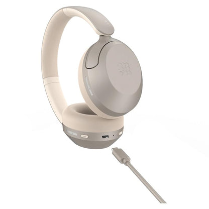 Cubitt Power Headphones with Hybrid ANC | Bluetooth 5.4 Over-Ear Headphones with 60H Playtime, 4 Mics, Auto-Pause, Transparency Mode, Low Latency, Foldable Design, USB-C Fast Charging-Champagne - color: Champagne