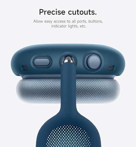 SURITCH for Apple AirPods Max Case Cover, TPU Anti-Scratch Ear Cups Cover, Rugged Shockproof Accessories Protective Cover for AirPods Max - Navy - color: Navy