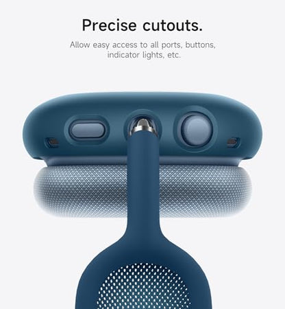 SURITCH for Apple AirPods Max Case Cover, TPU Anti-Scratch Ear Cups Cover, Rugged Shockproof Accessories Protective Cover for AirPods Max - Navy - color: Navy
