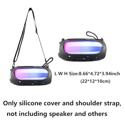 Silicone Carrying Cover for JBL Pulse 5,Travel Protective Soft Silicone Cover Sleeve Case Fit for JBL Pulse 5 Bluetooth Speaker (Black) - color: Black
