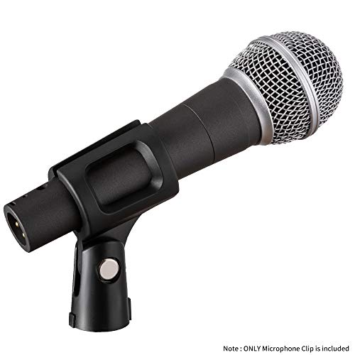 2-Pack LYRCRO Microphone Clip with 5/8" Male to 3/8" Female Adapter for Handheld Microphones Such as Shure Sm57 Sm58 AKG D5 SENNHEISER 835/845