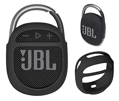 GETGEAR Silicone Cover Compatible with JBL Clip 4 Portable Speaker(Black) - color: Black