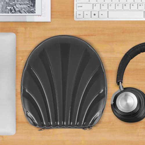 Geekria PRO Rugged Headphones Case Compatible with B&O Beoplay H9/HX, Skullcandy Crusher ANC 2 and More, Hard Shell, Durable, Multi-Layer Protection Travel Carrying Bag (Seashell, Black) - color: Black